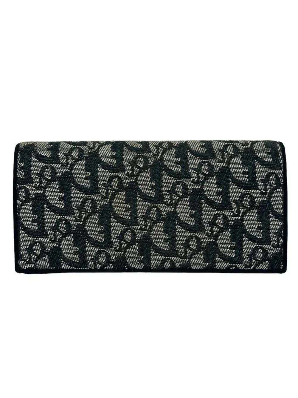 Dior Wallet Logo Glam Dark Navy Ivory